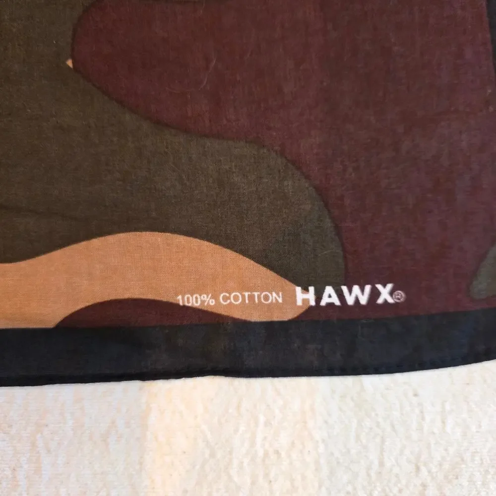 HAWX Work Gear Camouflage Bandana 100% Cotton Camo Workwear Handkerchief